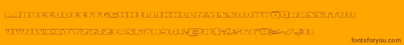 Policecruiserout Font – Brown Fonts on Orange Background