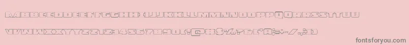 Policecruiserout Font – Gray Fonts on Pink Background