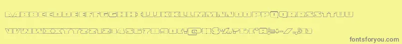 Policecruiserout Font – Gray Fonts on Yellow Background