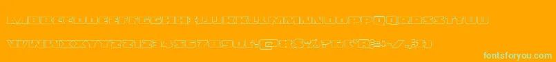 Policecruiserout Font – Green Fonts on Orange Background