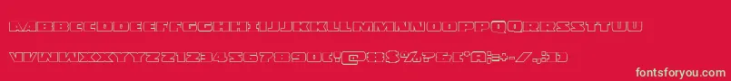 Policecruiserout Font – Green Fonts on Red Background