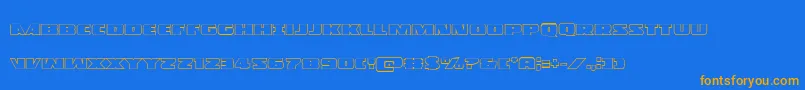Policecruiserout Font – Orange Fonts on Blue Background