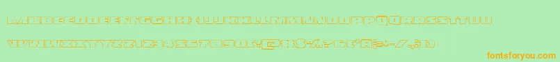 Policecruiserout Font – Orange Fonts on Green Background