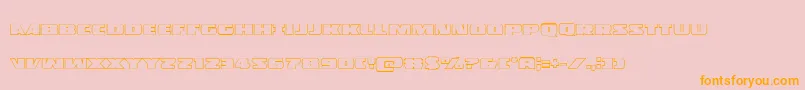 Policecruiserout Font – Orange Fonts on Pink Background