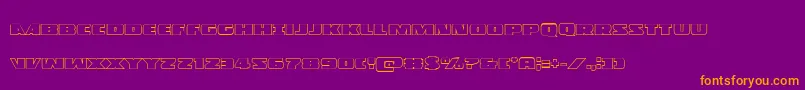 Policecruiserout Font – Orange Fonts on Purple Background