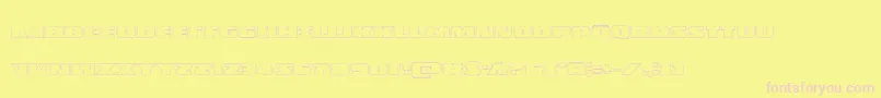 Policecruiserout Font – Pink Fonts on Yellow Background