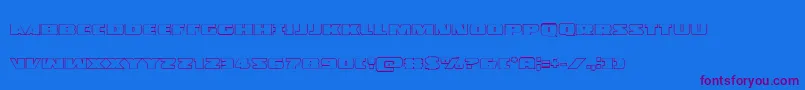 Policecruiserout Font – Purple Fonts on Blue Background