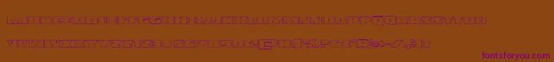 Policecruiserout Font – Purple Fonts on Brown Background