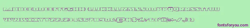 Policecruiserout Font – Purple Fonts on Green Background