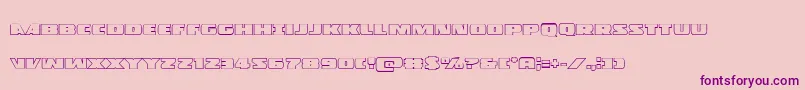Policecruiserout Font – Purple Fonts on Pink Background