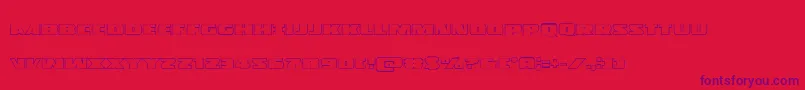 Policecruiserout Font – Purple Fonts on Red Background