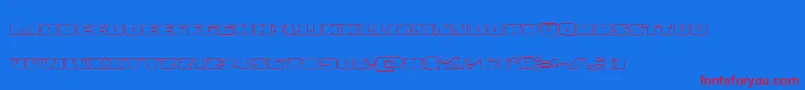 フォントPolicecruiserout – 赤い文字の青い背景