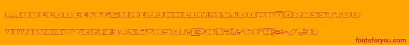 Policecruiserout Font – Red Fonts on Orange Background