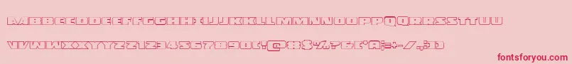 Policecruiserout Font – Red Fonts on Pink Background