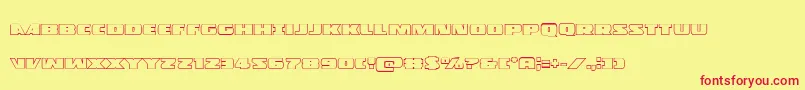 Policecruiserout Font – Red Fonts on Yellow Background