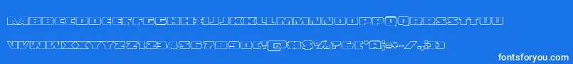 Policecruiserout Font – White Fonts on Blue Background