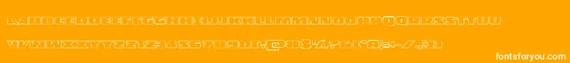 Policecruiserout Font – White Fonts on Orange Background