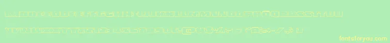 Policecruiserout Font – Yellow Fonts on Green Background