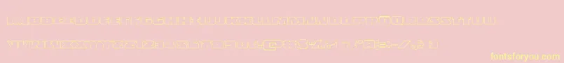 Policecruiserout Font – Yellow Fonts on Pink Background
