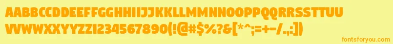 Digitalt Font – Orange Fonts on Yellow Background