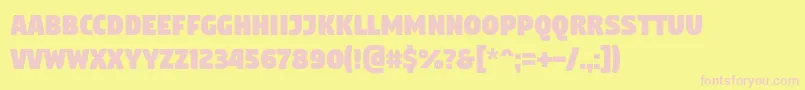 Digitalt Font – Pink Fonts on Yellow Background