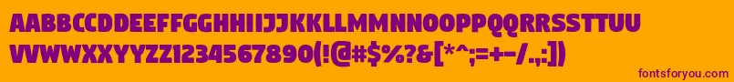 Шрифт Digitalt – фиолетовые шрифты на оранжевом фоне