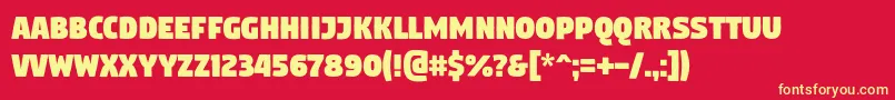 Digitalt Font – Yellow Fonts on Red Background