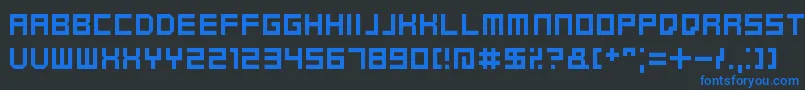 KenneyFutureSquare Font – Blue Fonts on Black Background