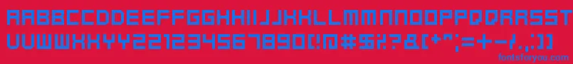 KenneyFutureSquare Font – Blue Fonts on Red Background