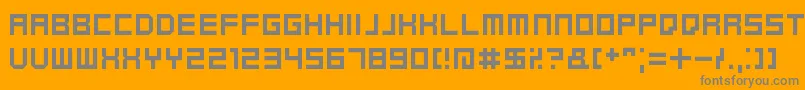 KenneyFutureSquare Font – Gray Fonts on Orange Background