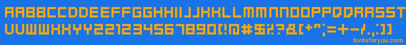 KenneyFutureSquare Font – Orange Fonts on Blue Background