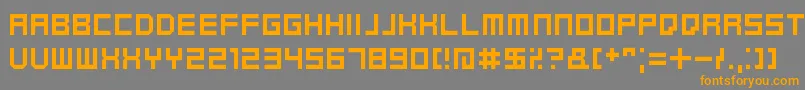 KenneyFutureSquare Font – Orange Fonts on Gray Background