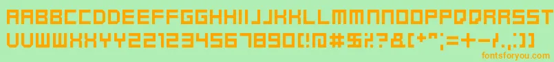 KenneyFutureSquare Font – Orange Fonts on Green Background