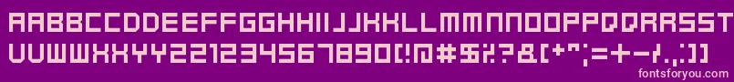 KenneyFutureSquare Font – Pink Fonts on Purple Background