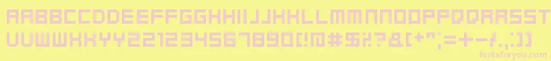 KenneyFutureSquare Font – Pink Fonts on Yellow Background