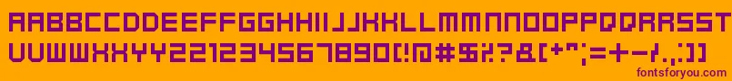 KenneyFutureSquare Font – Purple Fonts on Orange Background