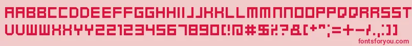 フォントKenneyFutureSquare – ピンクの背景に赤い文字