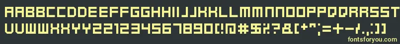 KenneyFutureSquare Font – Yellow Fonts on Black Background