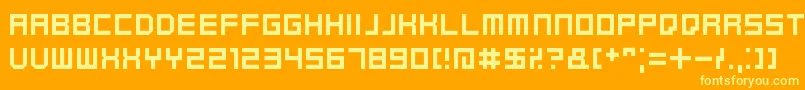 KenneyFutureSquare Font – Yellow Fonts on Orange Background