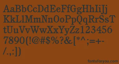 PerspectiveMediumSsiMedium font – Black Fonts On Brown Background