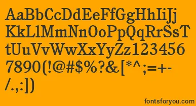 PerspectiveMediumSsiMedium font – Black Fonts On Orange Background