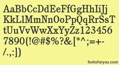 PerspectiveMediumSsiMedium font – Black Fonts On Yellow Background
