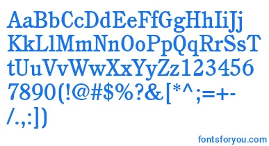 PerspectiveMediumSsiMedium font – Blue Fonts On White Background