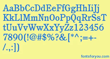PerspectiveMediumSsiMedium font – Blue Fonts On Yellow Background