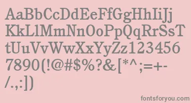 PerspectiveMediumSsiMedium font – Gray Fonts On Pink Background
