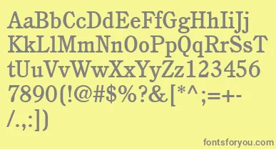 PerspectiveMediumSsiMedium font – Gray Fonts On Yellow Background