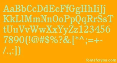 PerspectiveMediumSsiMedium font – Green Fonts On Orange Background