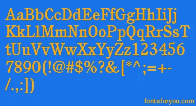 PerspectiveMediumSsiMedium font – Orange Fonts On Blue Background