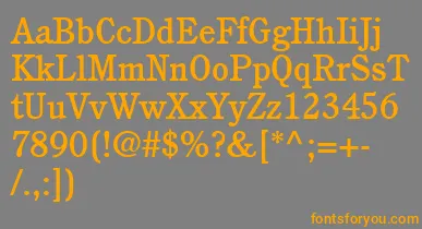PerspectiveMediumSsiMedium font – Orange Fonts On Gray Background