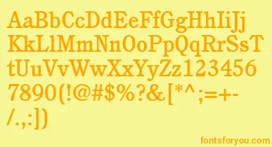 PerspectiveMediumSsiMedium font – Orange Fonts On Yellow Background